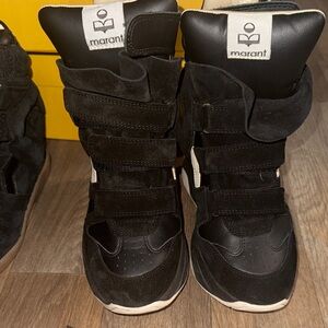 Isabel Marant Black High-Top Sneakers